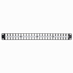 CAT6A 48-PORT PATCH PANEL HIGH DENSITY WITH CONNECTORS & CABLE MANAGER, 1U