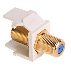 QuickPort F-Type Adapter, Gold-Plated, Light Almond