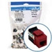 GigaMax 5e QuickPort Connector Quickpack, UTP Category 5e, 110 Style Termination, Universal Wiring, Red, Pack of 25