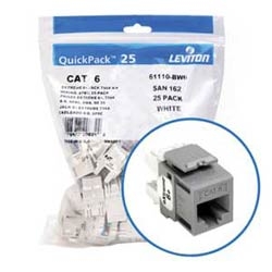 eXtreme 6+ QuickPort Connector Quickpack, Category 6, 25-pack, Grey