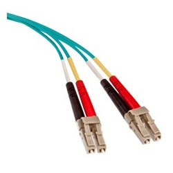 Fiber Patch Cord, 50/125 Laser Optimized Multimode, Duplex, LC to LC, 7 Meters