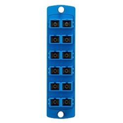 Opt-X Precision Molded Plate (Blue), Single-mode OS1/2, Duplex SC, 12 Fibers, Zirconia Ceramic Sleeve
