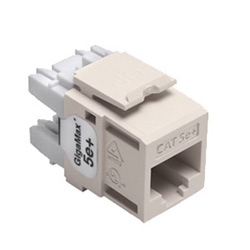 GigaMax 5e+ QuickPort Connector, Category 5e, Light Almond