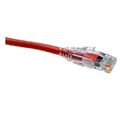 GIGAMAX CAT 5E PATCH CORD     10 FT, RED                    SLIMLINE