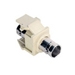 BNC QuickPort Adapter, Nickel-Plated, 50 ohms, Ivory
