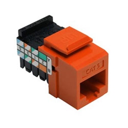 Category 5 QuickPort Connector, Universal Wiring, 110 Style Termination, 8P8C, Orange