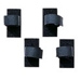Cable Fastener Workstation Loop, Black, With Peel-Off Adhesive