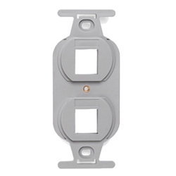 QuickPort Duplex Type 106 Insert, 2-Port, Grey