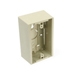 Surface Mount Backbox, Single Gang, Ivory, 1.89" Depth