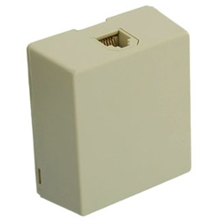 Type 625A2 Surface Mount Jack, 6-Position 6-Conductor, Screw Terminal, Ivory