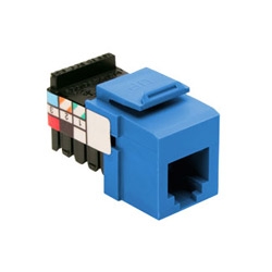 Voice Grade QuickPort Connector, 6-Position 6-Conductors, Blue