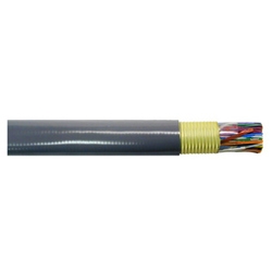 ABAM (600B) Series Central Office Cable, 609B, Riser Rated, 100 Ohm Impedance, 12 Pair, 22 AWG, Tinned Copper Conductor, Dielectric Core Wrap, Corrugated 8 mil Aluminum Shield, Grey PVC Jacket, 5000 FT. Reel