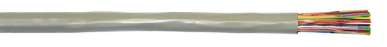Cable, 25 Pair, U/UTP - Unshielded Twisted Pair, 24 AWG, Solid, Gray