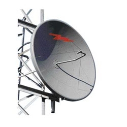 2.4 m | 8 ft Standard Parabolic, Low VSWR Unshielded Antenna, dual-polarized, 4.400-5.000 GHz, CPR187G, gray antenna, molded gray radome with flash, standard pack - one-piece reflector