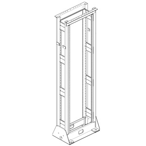 Relay Rack,Black,84 in. Ht,Steel,19 in. Wd Mount,2-Post Rack,43U Rack ...