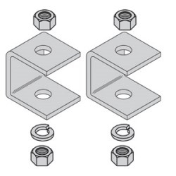 Cable Runway Support Kit with Hardware for 1.5&quot; H Runway, 5/8&quot; Rod, Black Zinc