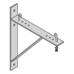 Cable Runway Triangular Support Kit for 12&quot; - 18&quot;W Runway, Flat Black