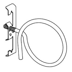 Bridle Ring Assembly, Rod & Wire, #12 Wire Thru 1/4&quot; Plain Rod