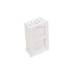 LJ6C-style Wallplate Insert, 1-Port, Flat, 37.5mm x 22mm, White, Includes Shutter and ID Window