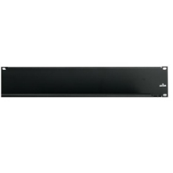 2U Blank Panel Insert, 19&quot; Rack Mount, 16-Gauge Steet, Black