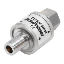 Type N F/M Bulkhead Coaxial RF Surge Protector, 698MHz - 2.7GHz, DC Block, 500W, IP67, .005uJ, 40kA, Filter
