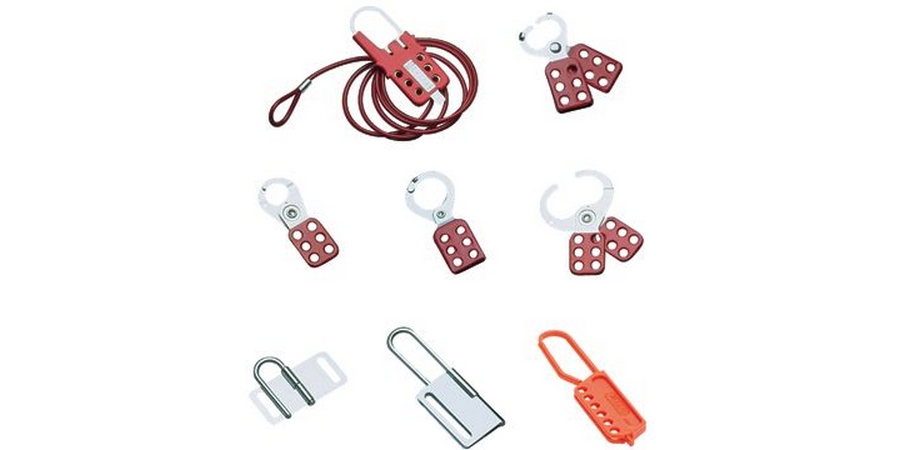 Lockout Hasp, 1 in., 6 Max. Padlocks, Interlocking w/Overlapping Tabs