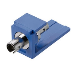Module, ST Simplex Fiber Adapter, Multimode, Phosphor Bronze Split Sleeve, Blue