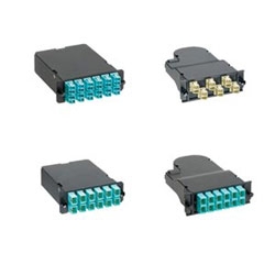 24-Fiber Cassette OM2 50µm 12 Duplex LC to 2 MPOs Standard Method A