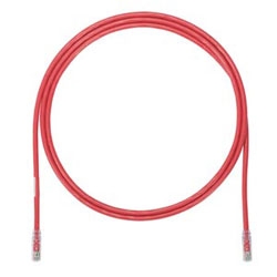 Copper Patch Cord, RJ45-RJ45, Category 6A, Red UTP Cable, 15 Meter
