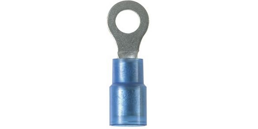 Ring Terminal, No. 10 Stud, 18 AWG Minimum, 14 AWG Maximum, Nylon ...