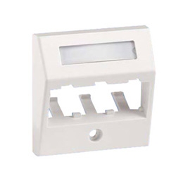 Faceplate, 3 Port, Sloped, Arctic White
