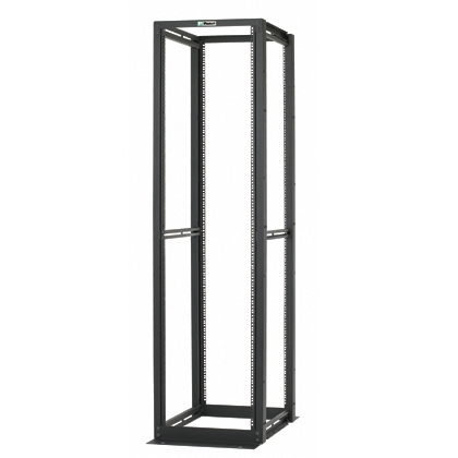 Adjustable Rack,Black,79 in. Ht,Powder Coated Steel,23 in. Wd Mount,4 ...
