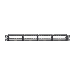 QuickNet Shielded Patch Panel 48 Port 1 RU Black