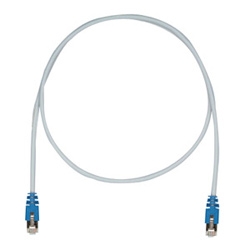 Copper Patch Cord, Cat 5e, Intl Gray STP Cable, Blue Boots, 3 Meter