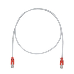 Copper Patch Cord, Cat 5e, Intl Gray STP Cable, Red Boots, 3 Meter