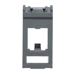 Adapter, Vimar IDEA Series Faceplate, Holds One Mini-Com(TM) Module, Gray, Pack of 10