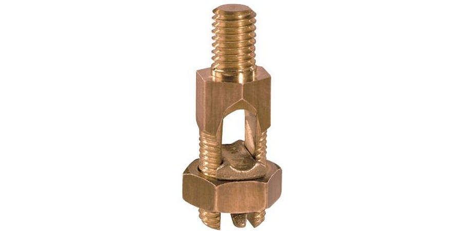 Connector, Service Post; Bronze; #2 SOL-2/0 STR; Stud Dia x L 1/2-13 x ...