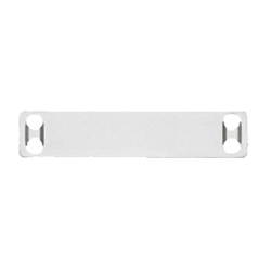 Marker Plate, 316 SS, 4 Hole 3.5&quot; x .75&quot; x .010&quot; (89mm x 19mm x .25mm) Thickness, Pack of 1000