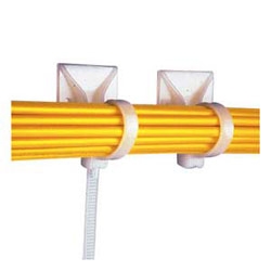Adhesive Mount/Cable Tie Combo, 7.4" Lock Tie, Pack of 100