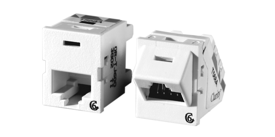 Jack Module, High Impact Thermoplastic; ABS, Cat 6, 1 Port, Unshielded ...