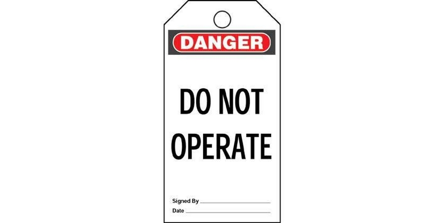 Rigid Plastic Standard Safety Identification Tag