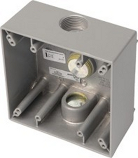 Back Box, Length 8 in., Width 8 in., Height 3.87 in., Steel