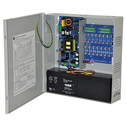 Power Supply Charger, 16 Fused Outputs, 24VDC @ 10A, Aux Output, FAI, LinQ2 Ready, 115VAC, BC300 Enclosure