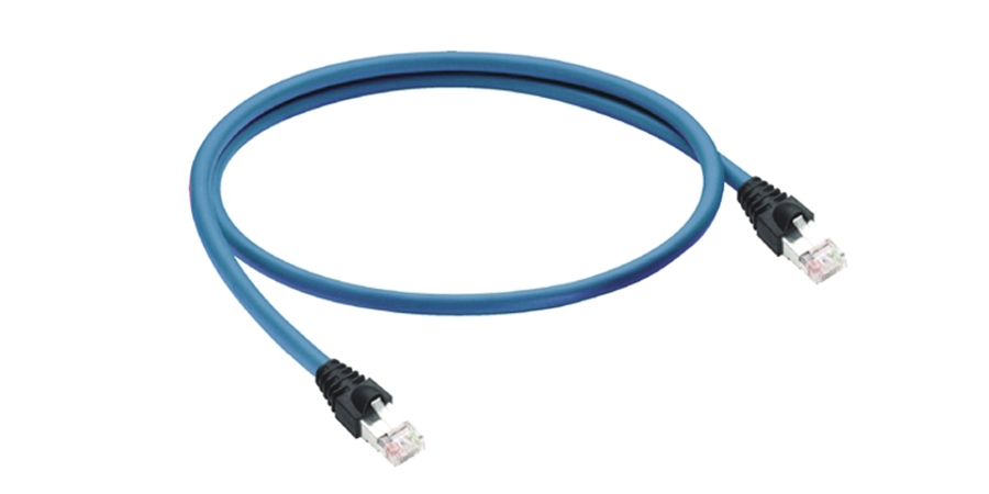 Cord Set, RJ45 to RJ45, 40m L, Teal Jacket, Unshielded, IP20
