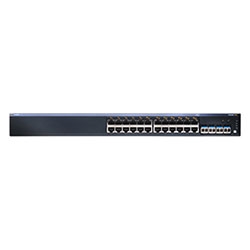 24-port 10/100/1000BASE-T Ethernet Switch with PoE+ and four SFP Gigabit Ethernet uplink ports