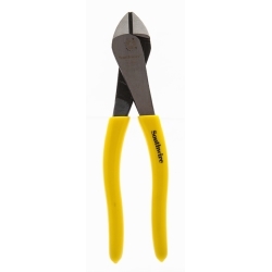 8" hi-leverage diagonal cutting pliers with dipped handle and angled head