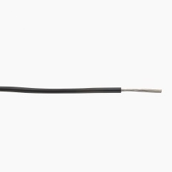 10 mm squared, 1 Conductor, H07V-K tinned copper, PVC, color black, 70C operating temperature, 450V AC conductor to ground, 750V AC between conductors, flexible, 100m reels