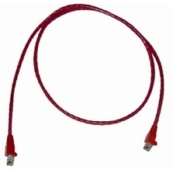 CBL ASSY MOD 24- 4 PR STRANDEDRJ45/RJ45,W/BOOTS, CAT 5E, UTPRED, 2 MT.