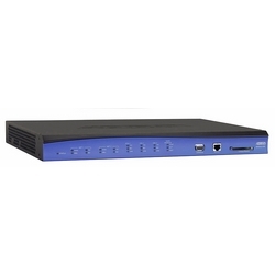Router with IPsec VPN for large bandwidth throughput with services like QoS, NAT, Firewall, SBC, & VPN enabled. Includes one WIDE NIM and two NIM slots, three Fast Ethernet ports. Supports up to eight T1s. T1, E1, SHDSL, ADSL, BRI, Analog Modem Modules