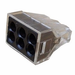 Wago 773-166 Push Wire Connector - 600V Clear, 6 Conductor, 50 Per Box 1 thumbnail image
